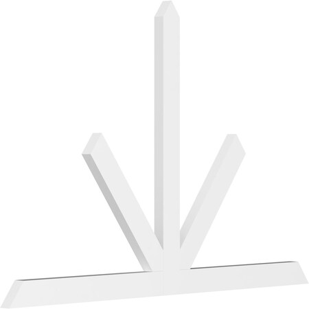 Ekena Millwork Saratoga Architectural Grade PVC Gable Bracket, 72"W x 48"H x 2"D x 4"F, 16/12 Pitch GBP072X48X0204SAR00